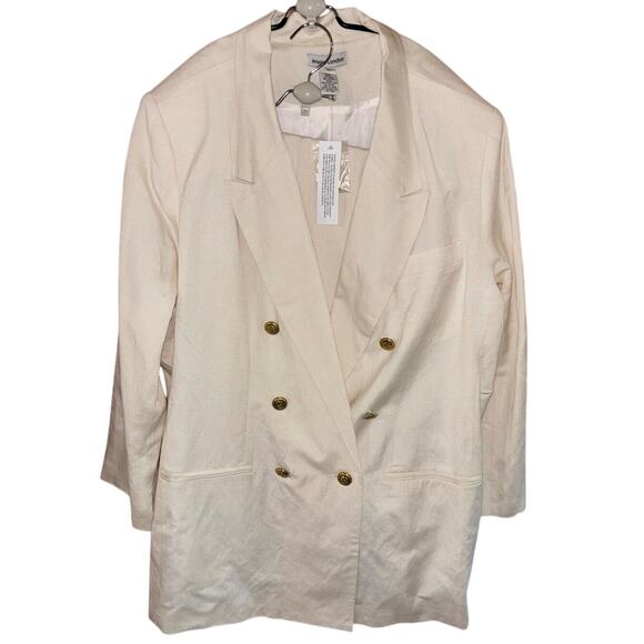 Jessica London women’s linen-blend pant suit set cream NWT (size 22W/24W) - Picture 1 of 7
